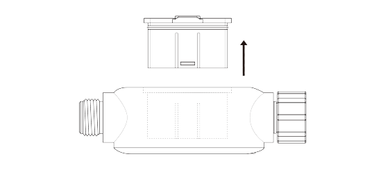 Remove the battery from the back of the timer