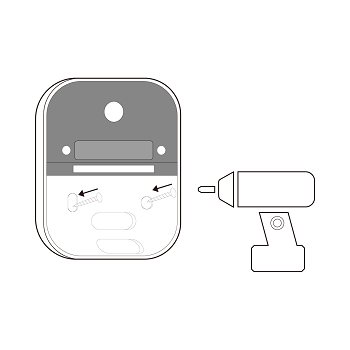 Install the Sprite base to the wall using the two screws included.